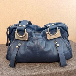 B. Makowsky Classic Blue Shoulder Bag